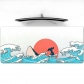 Eco-friendly Sea Waves Japanese Style Mouse Pad 4mm Thickness for Gaming Keyboard Anti-slip Rubber Base Desk Mat